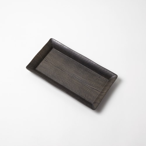 American Metalcraft WMEL19 14-1/4" x 7-1/2" Walnut Wood Melamine Platter