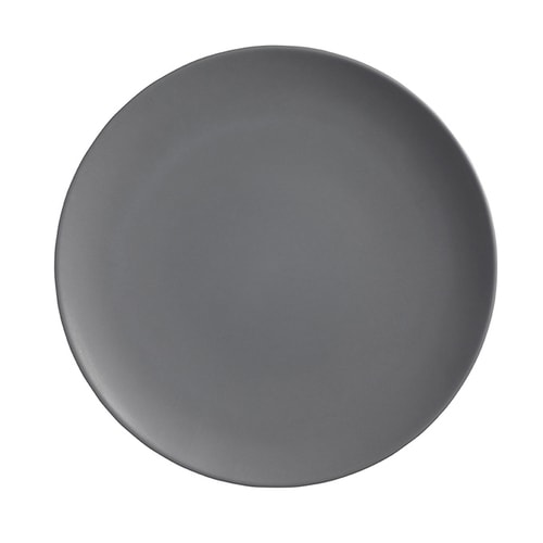 American Metalcraft MCP11GR 11-1/2" Round Matte Grey Melamine Coupe Plate