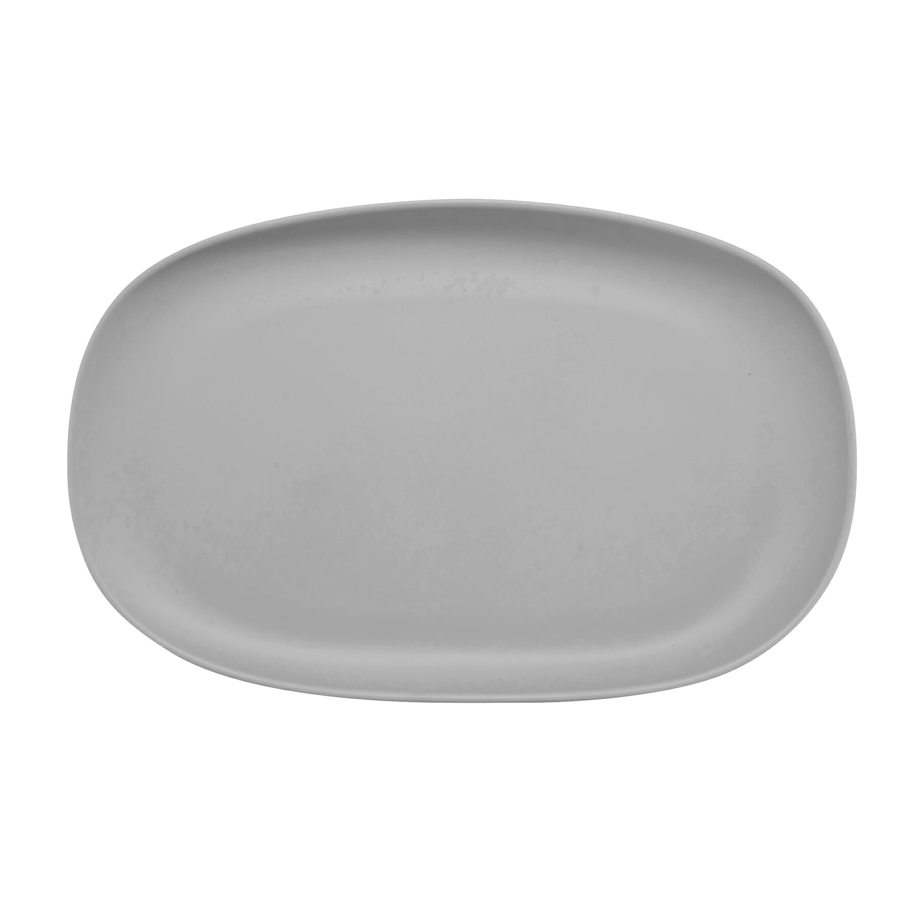 G.E.T. Enterprises CS-1410-LG Riverstone 14" Oval Light Gray Melamine Platter
