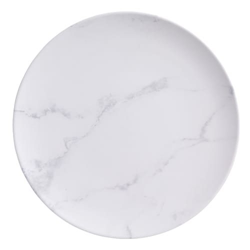American Metalcraft MCP11MA 11-1/2" Round Matte Marble White Melamine Mix & Matte Coupe Plate
