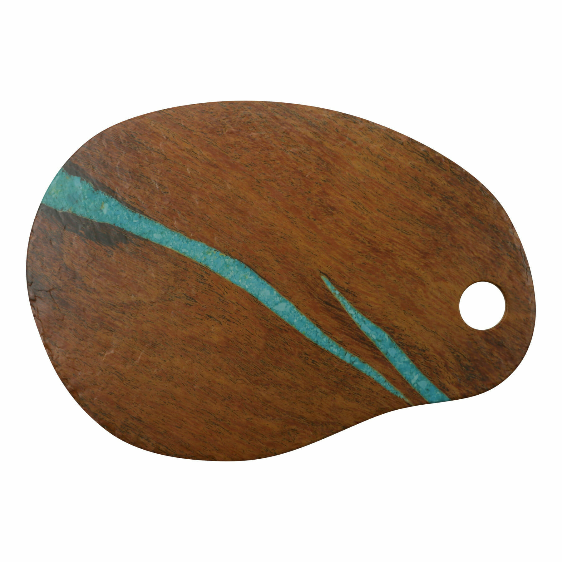 G.E.T. Enterprises LP301 Cheforward Lapis 17.38" Irregular Cherry w/Turquois Melamine Platter