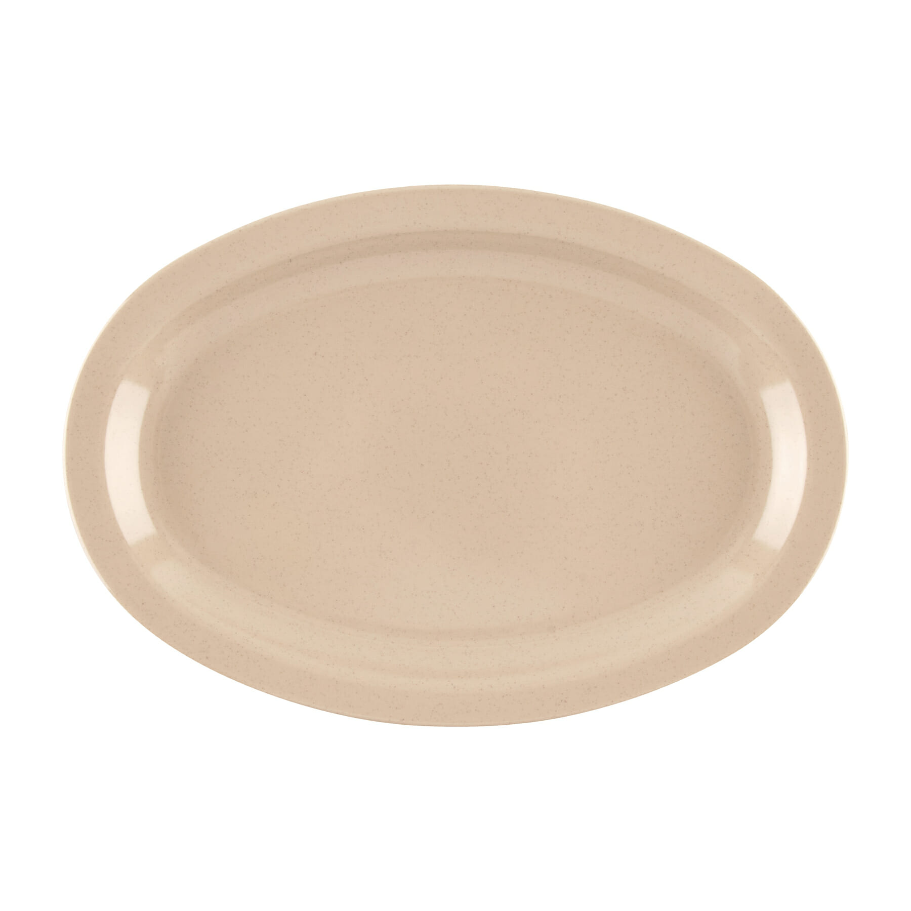 G.E.T. Enterprises OP-612-S Supermel 11-3/4" Oval Sandstone Melamine Platter