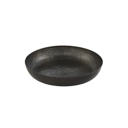 American Metalcraft ASEAB12 12" Round Black Aluminum Seafood Tray