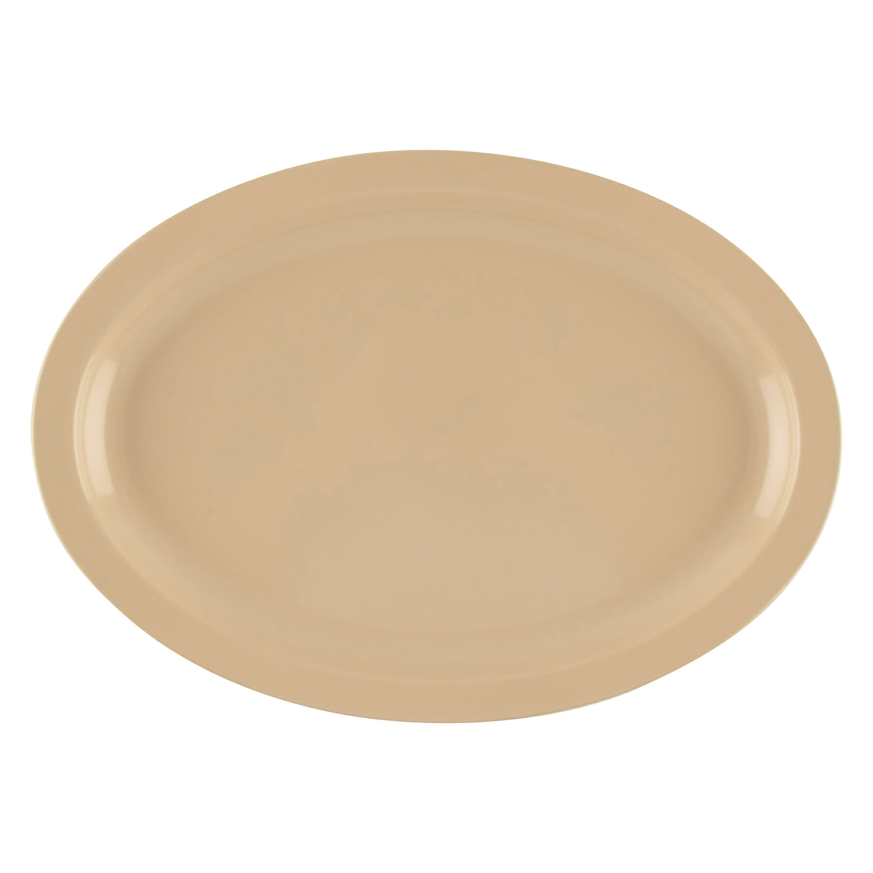 G.E.T. Enterprises OP-616-T Supermel 15-3/4" Oval Tan Melamine Platter