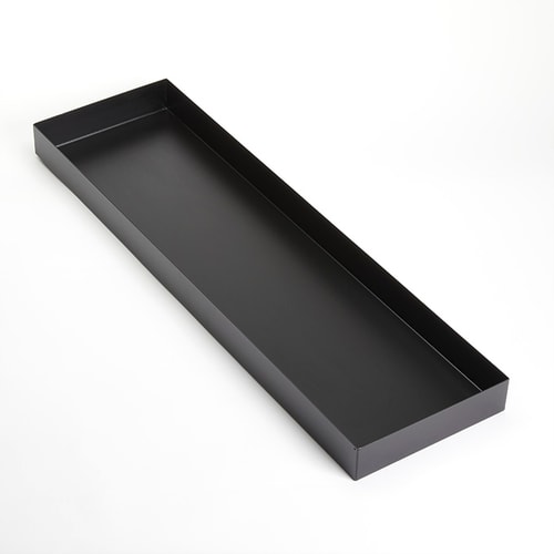 American Metalcraft MTB296 29-3/4" x 6-1/8" Black Metal Twilight Market Tray