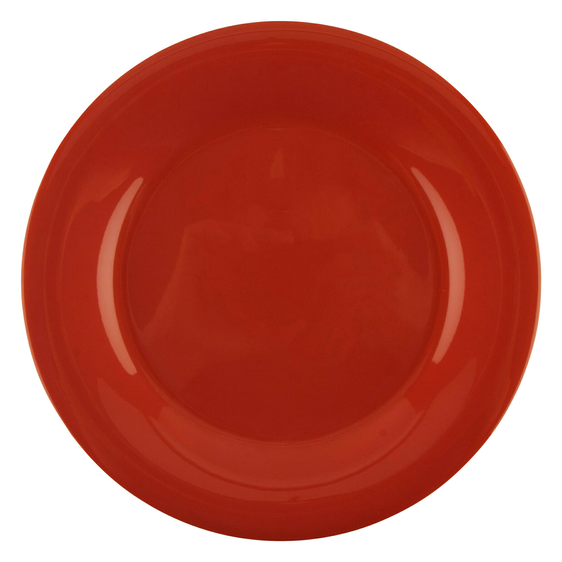 G.E.T. Enterprises WP-10-RO Diamond Mardi Gras 10-9/16" Round Rio Orange Melamine Plate
