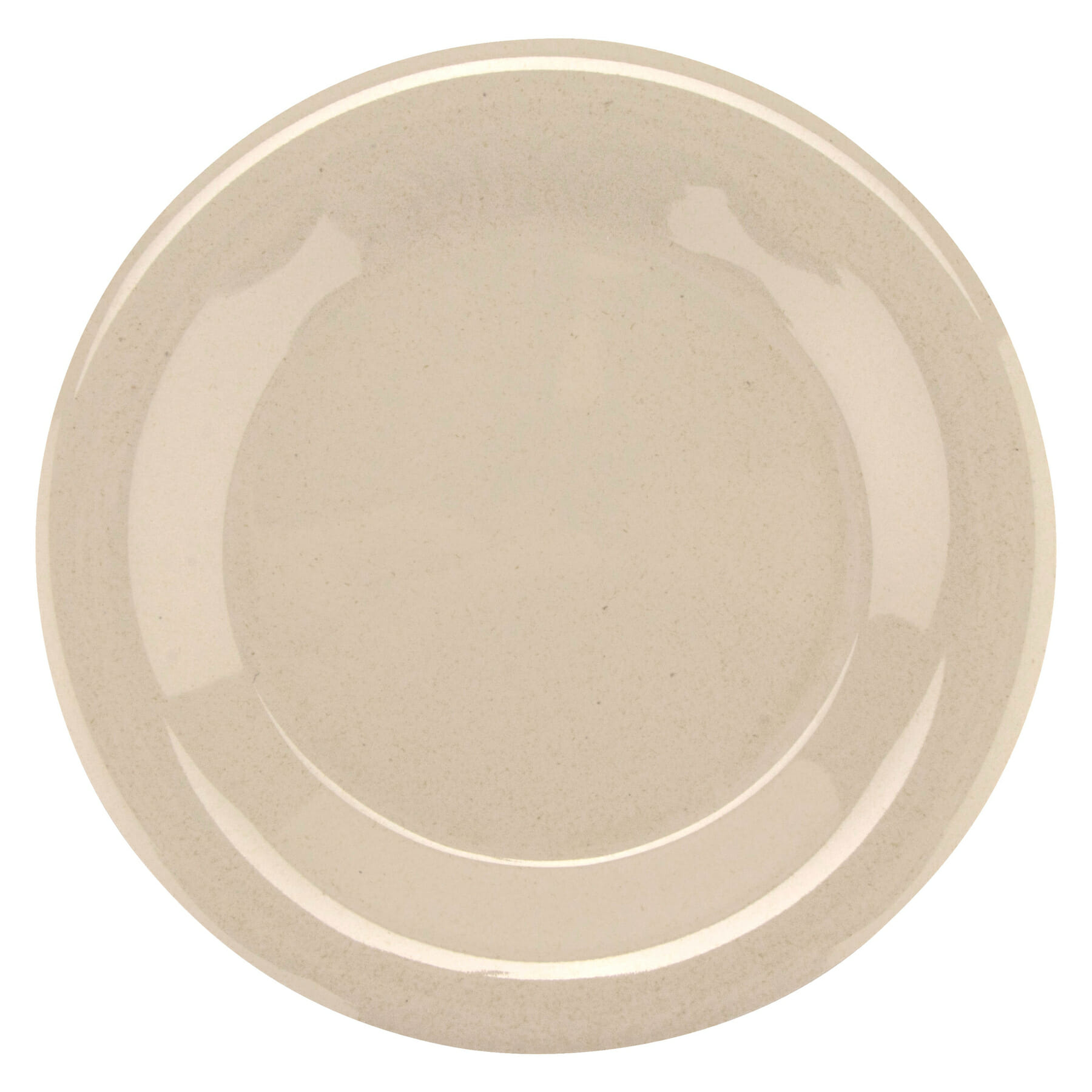 G.E.T. Enterprises BAM-1010 Bamboomel 10-9/16" Round Tan Bamboo Melamine Plate
