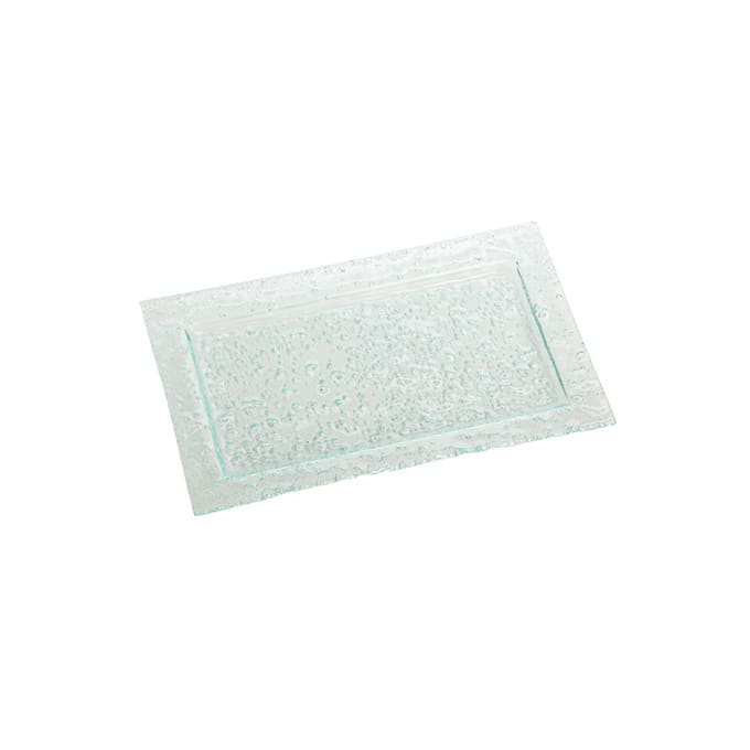 American Metalcraft BG159 15" x 9" Green Bubble Glass Glacier™ Platter