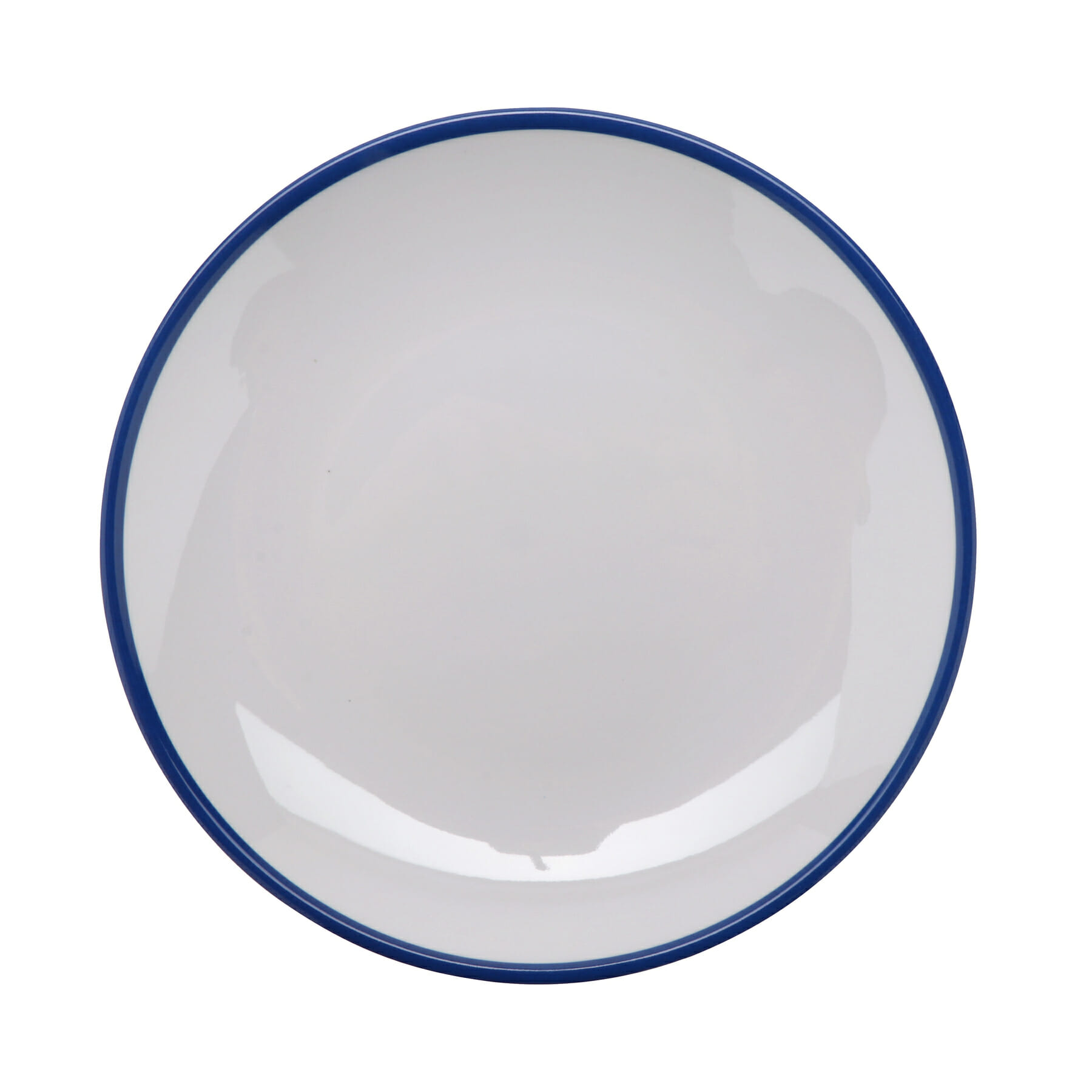 G.E.T. Enterprises CS-800-W/CB Settlement Bistro 8" Round White/Cobalt Melamine Plate