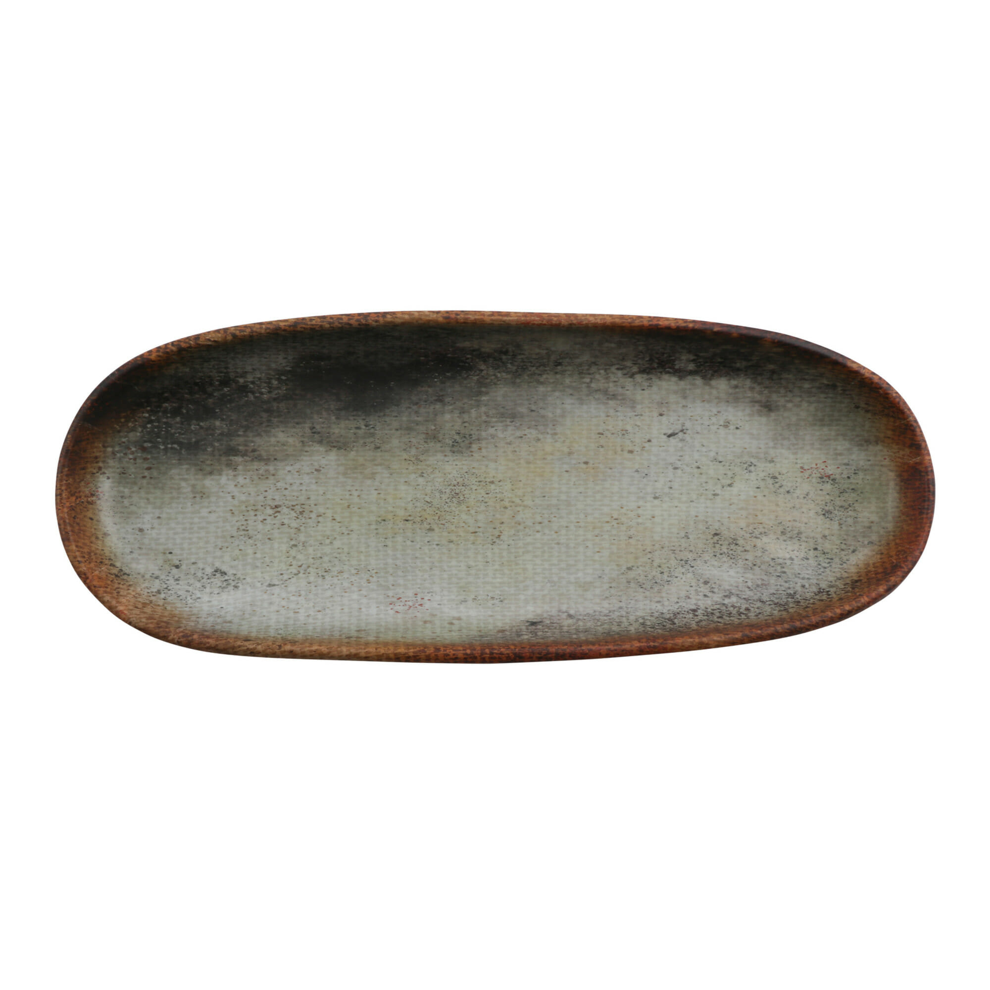 G.E.T. Enterprises 21143-WVN Cheforward Savor 13" Oval Melamine Plate