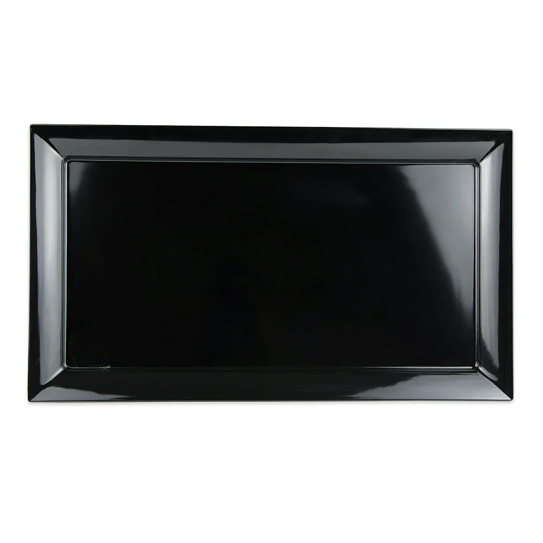 G.E.T. Enterprises ML-242-BK Siciliano 28" x 16" Rectangular Black Melamine Tray