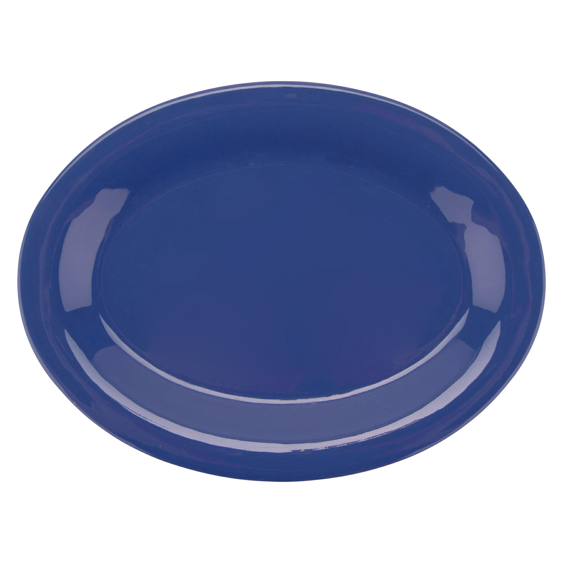 G.E.T. Enterprises OP-950-PB Diamond Mardi Gras 9-1/2" Oval Peacock Blue Melamine Platter