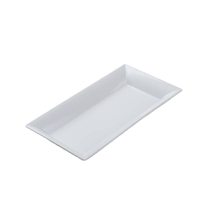 American Metalcraft CER23 18-1/4" x 9-1/4" White Ceramic Prestigeâ„¢ Platter