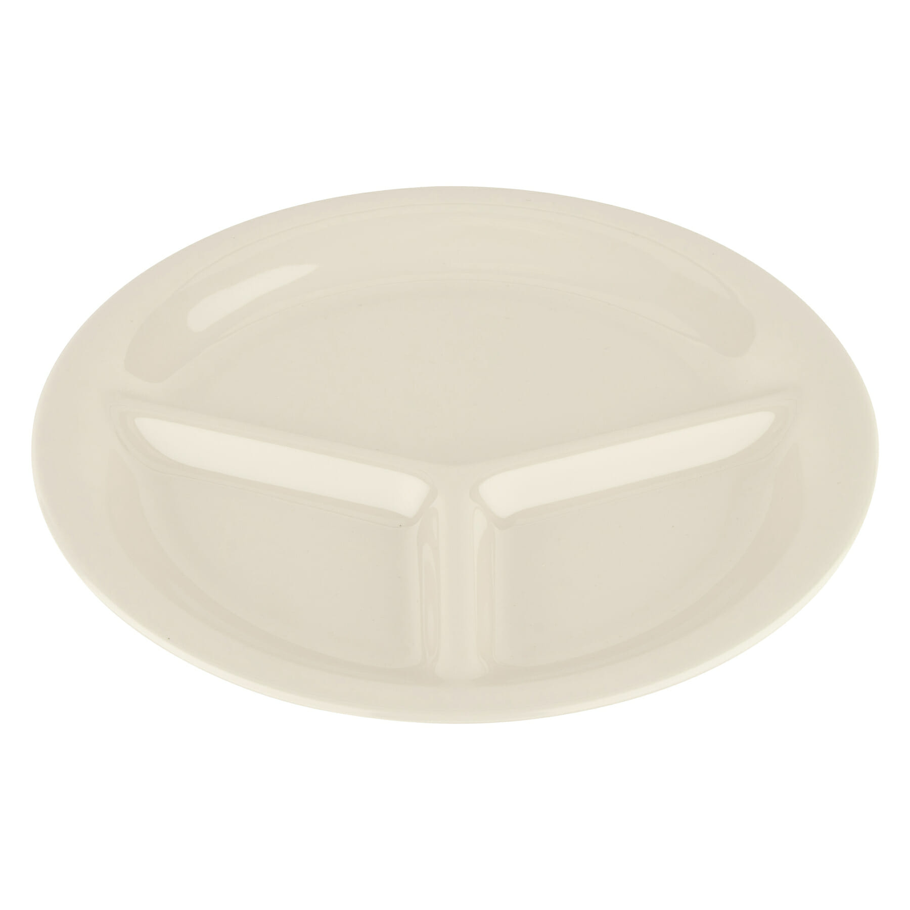 G.E.T. Enterprises CP-10-DI Diamond Ivory 10-1/4" Round Diamond Ivory Melamine Plate