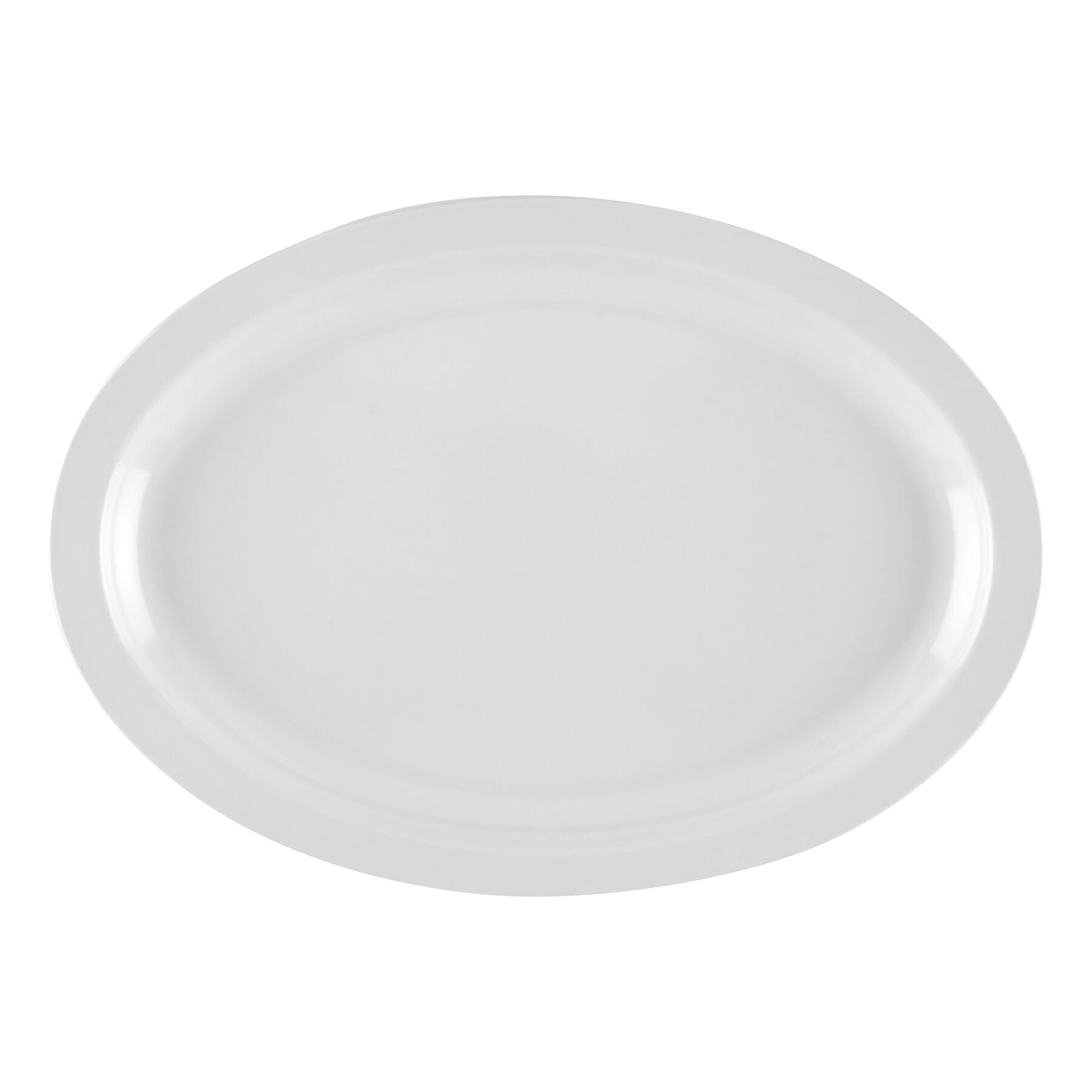 G.E.T. Enterprises OP-616-W Supermel 15-3/4" Oval White Melamine Platter