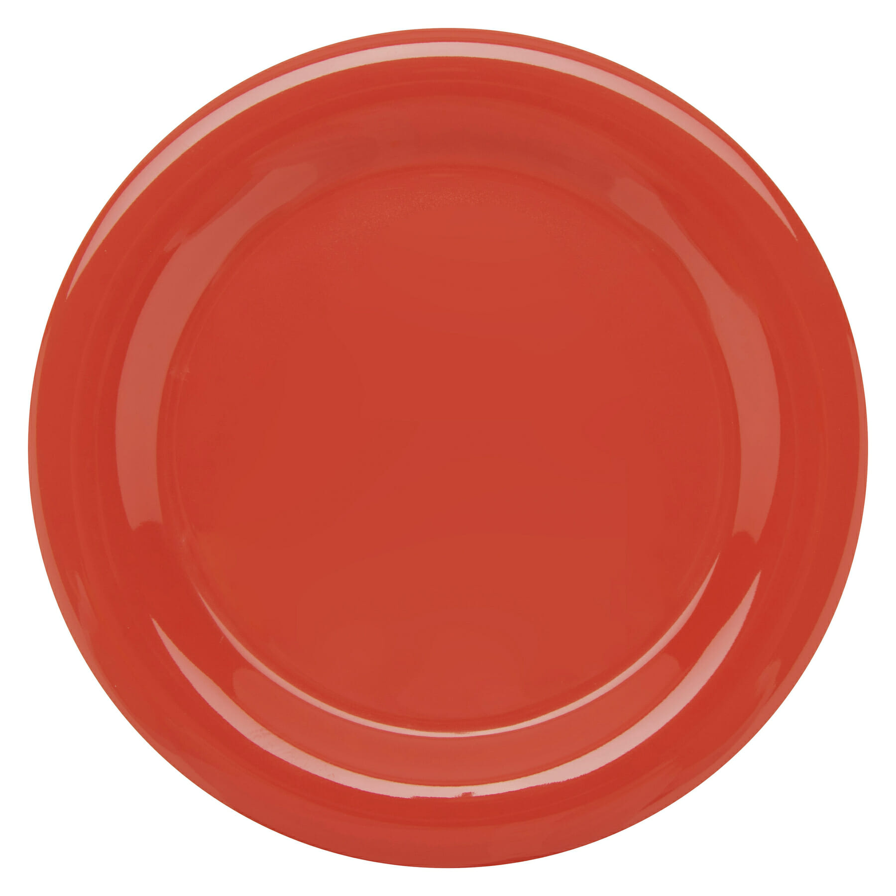 G.E.T. Enterprises NP-10-RO Diamond Mardi Gras 10-9/16" Round Rio Orange Melamine Plate
