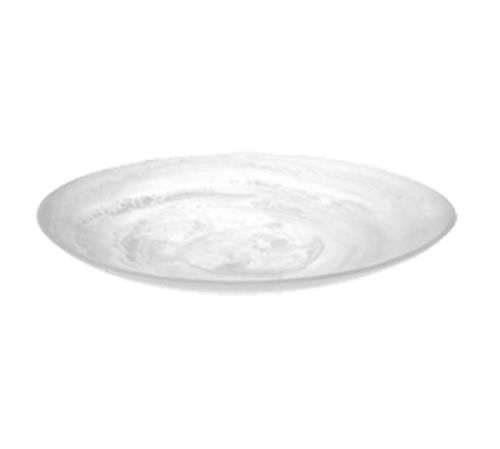 American Metalcraft WSP15 15-7/8" Round White Swirl Resin Translucence Platter