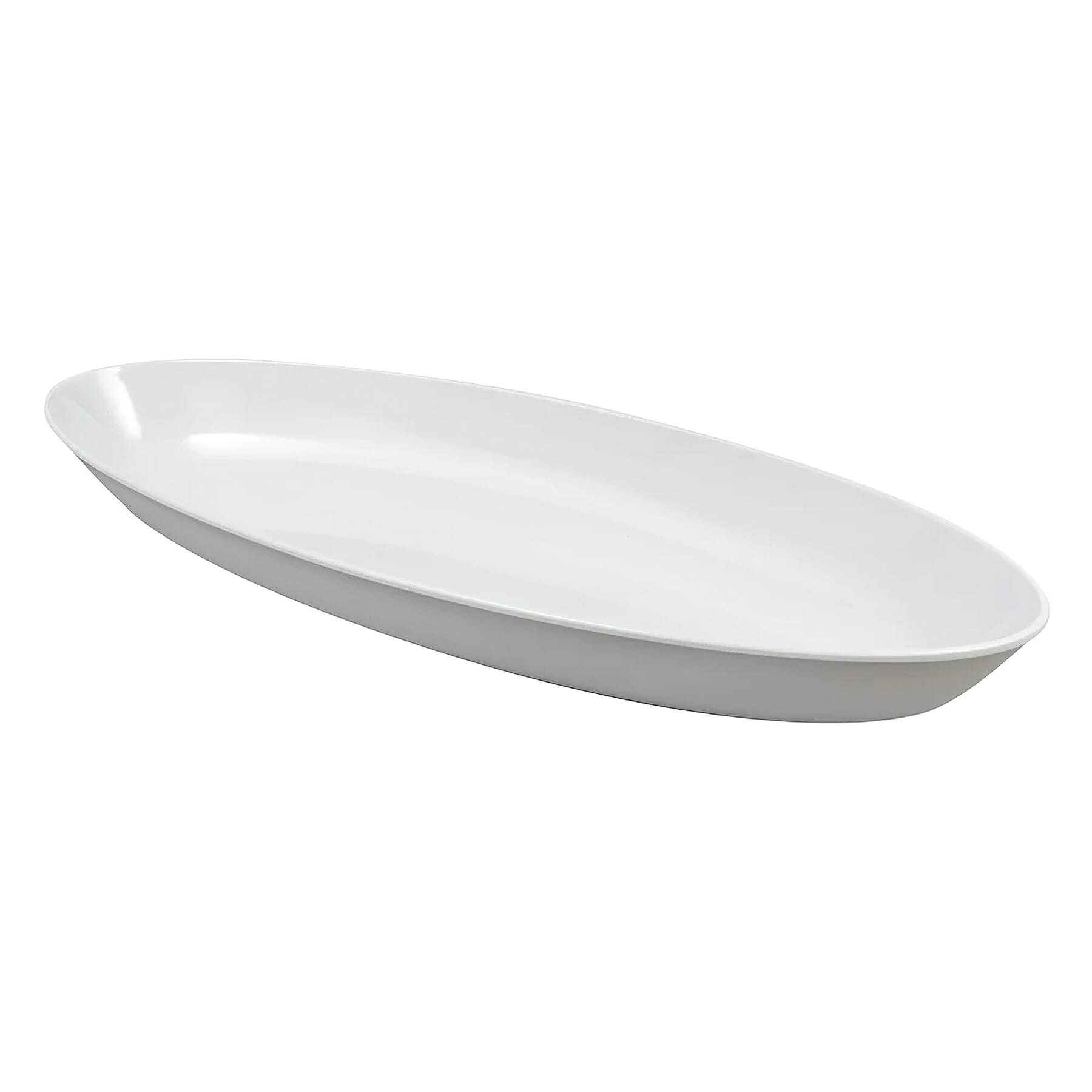 G.E.T. Enterprises ML-255-W Siciliano 27" Oval White Melamine Platter