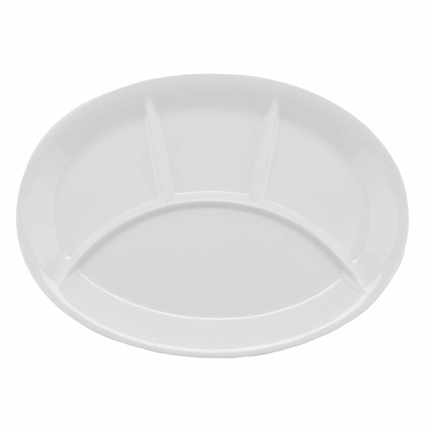 G.E.T. Enterprises CP-134-W Diamond White 13" Oval Diamond White Melamine Plate