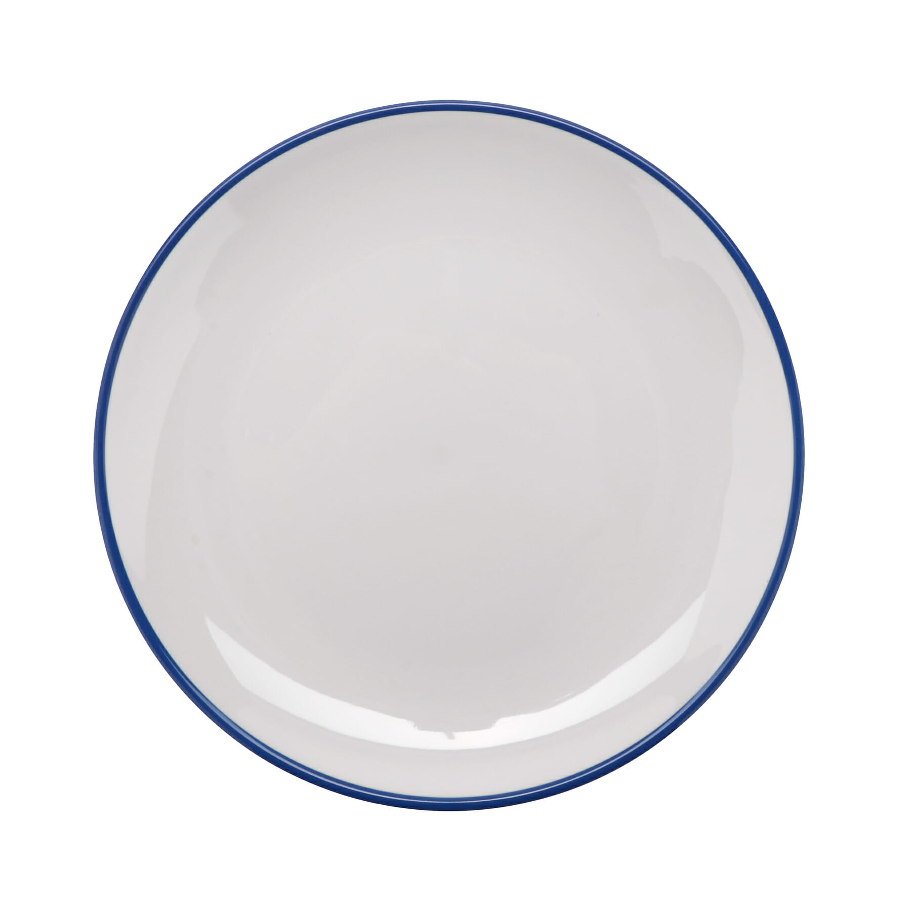 G.E.T. Enterprises CS-1100-W/CB Settlement Bistro 11" Round White/Cobalt Melamine Plate
