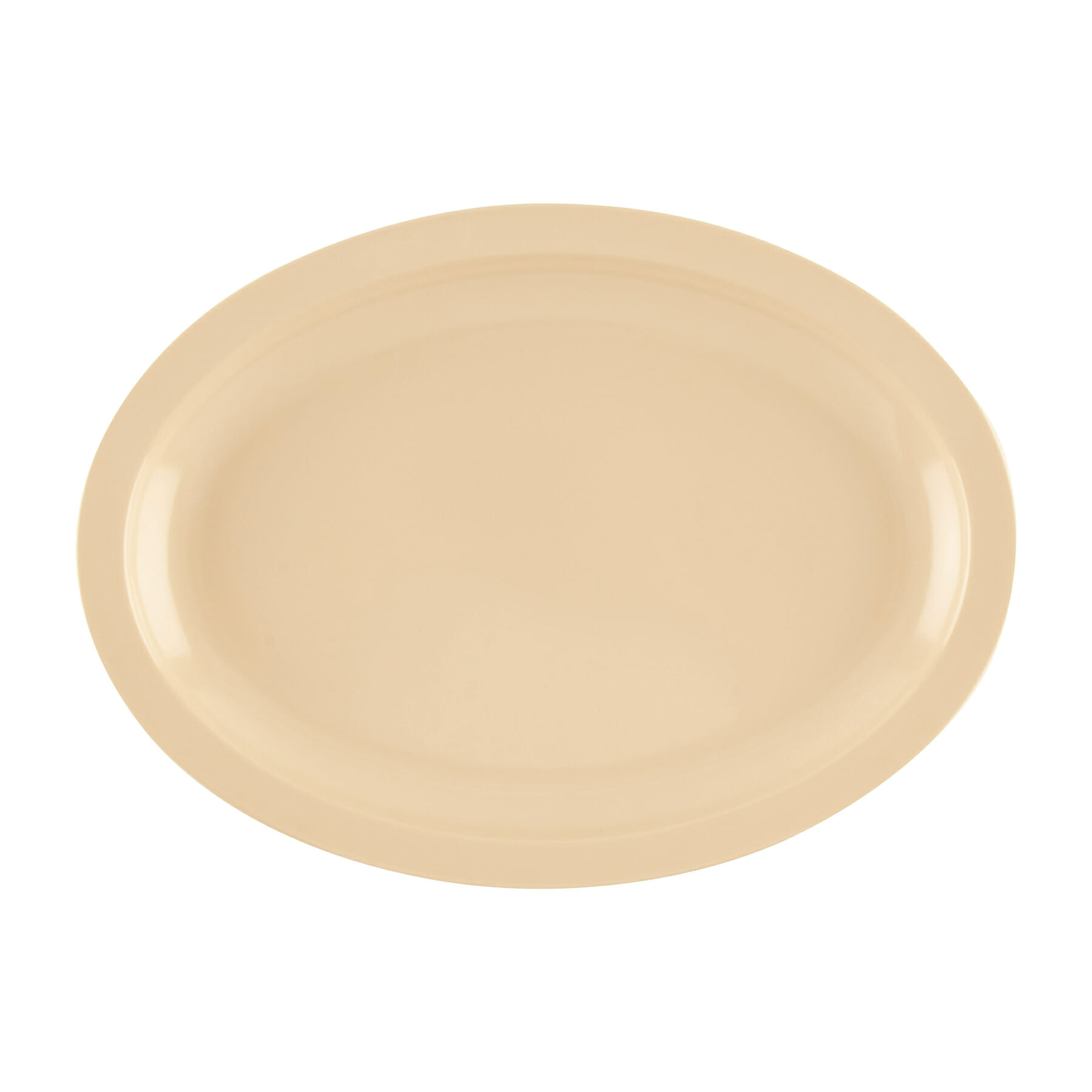 G.E.T. Enterprises OP-614-T Supermel 13-1/4" Oval Tan Melamine Platter