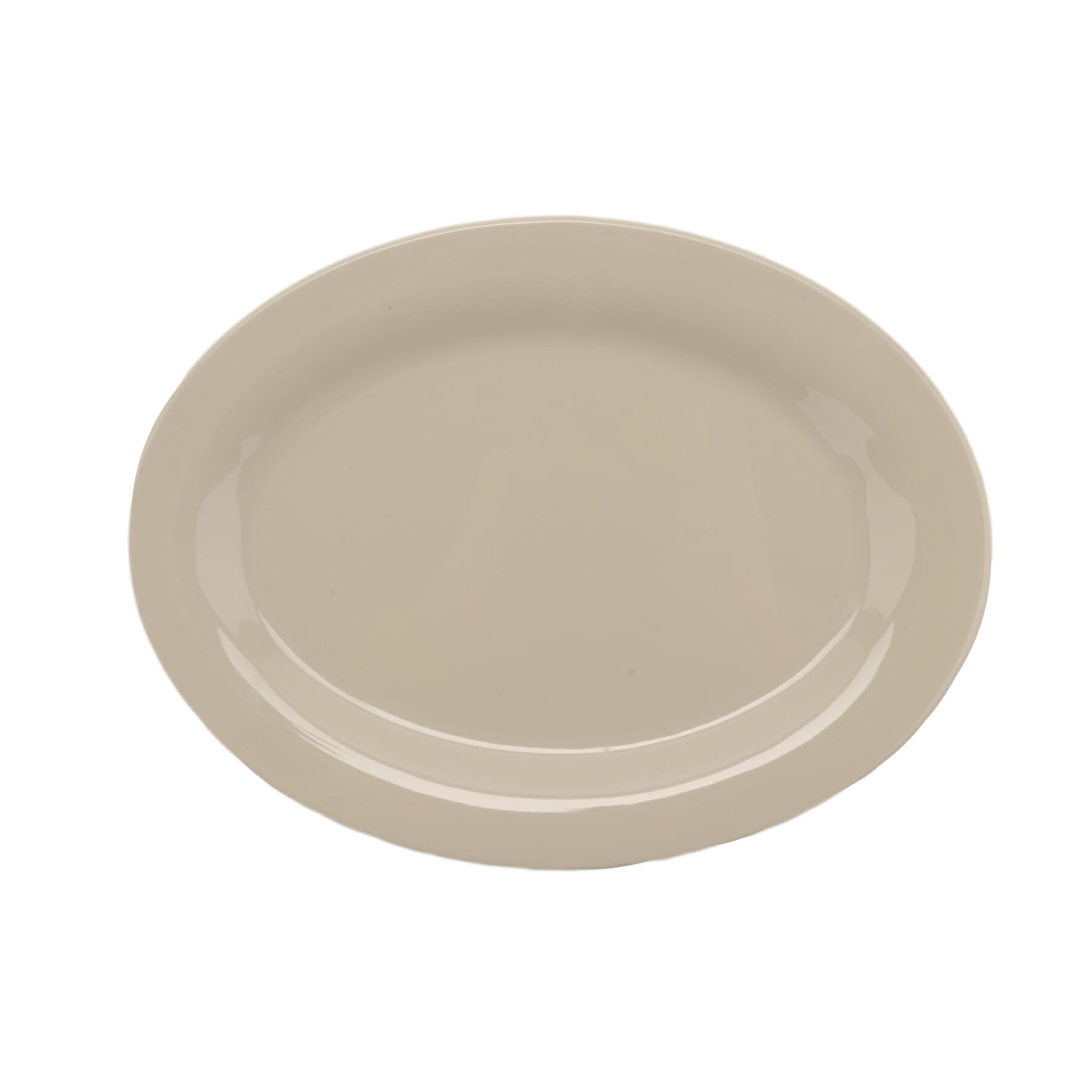 G.E.T. Enterprises OP-320-IV Diamond Ivory 11" Oval Ivory Melamine Platter