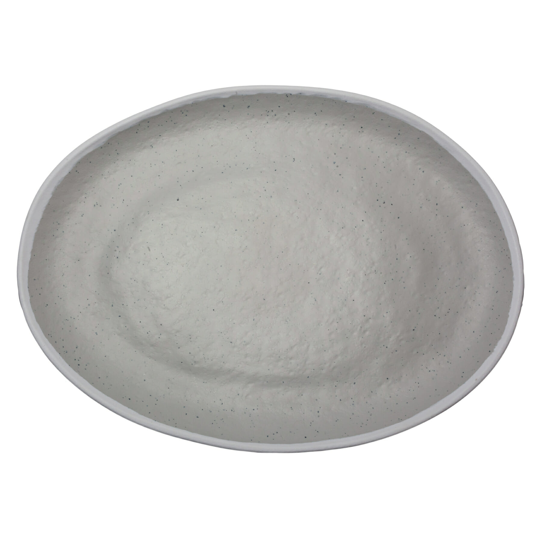 G.E.T. Enterprises P-151-DVG Pottery Market Glazed 15" x 11" Oval Dove Grey Melamine Platter