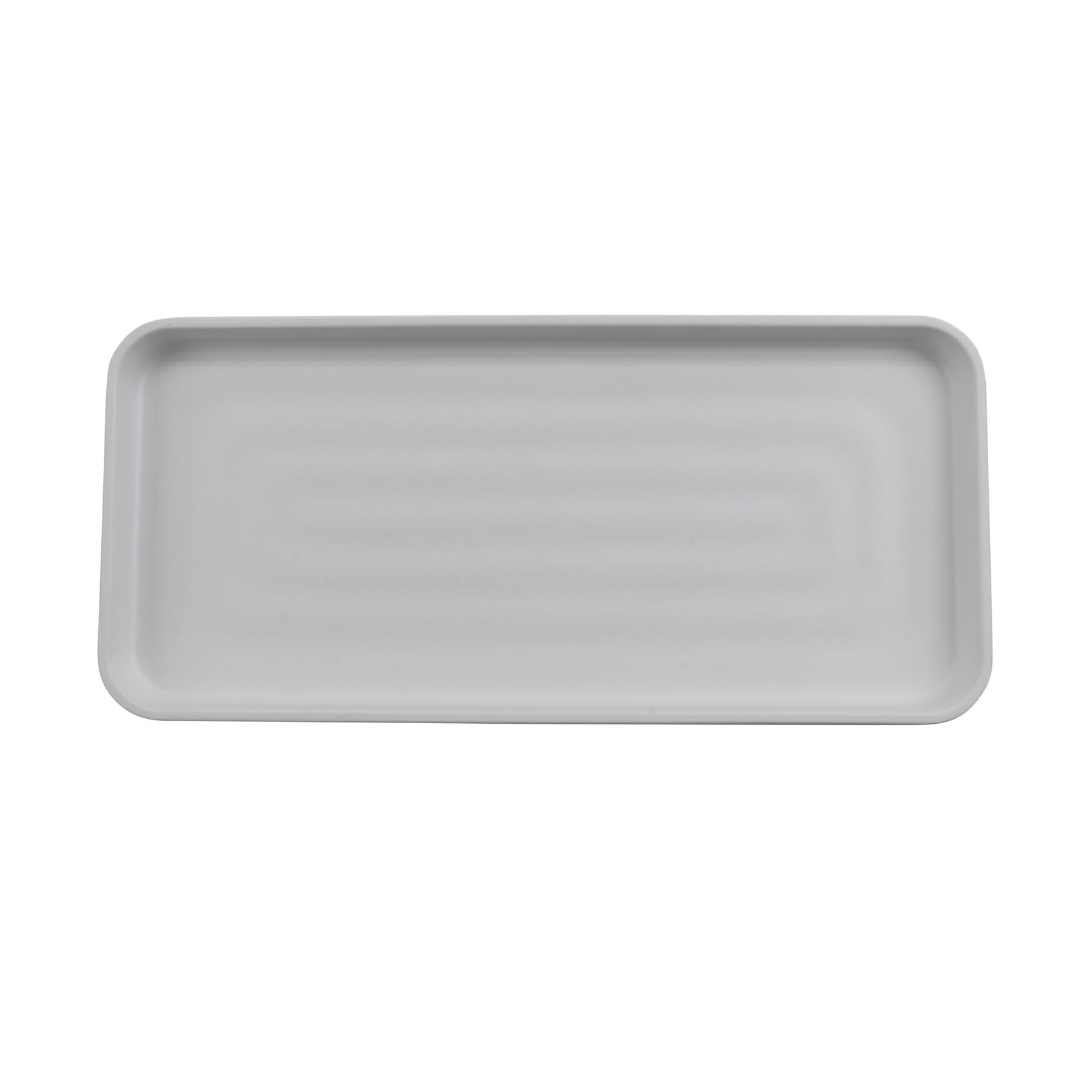 G.E.T. Enterprises RS-136-WM/GRM Roca Matte 13" Rectangle White Matte/Gray Matte Melamine Platter