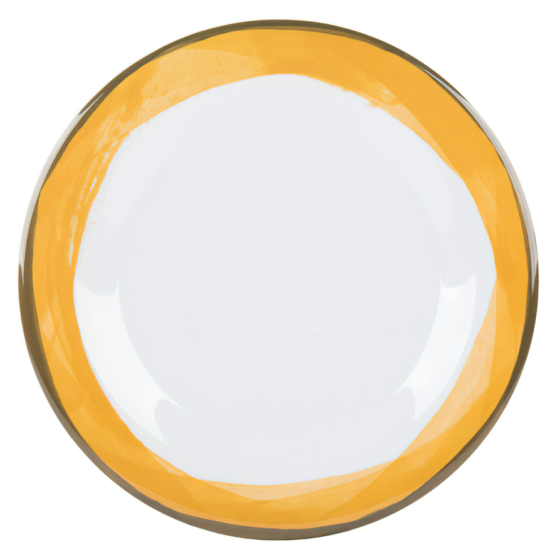 G.E.T. Enterprises WP-10-DW-KNY Kanello 10-9/16" Round Kanello Yellow Melamine Plate