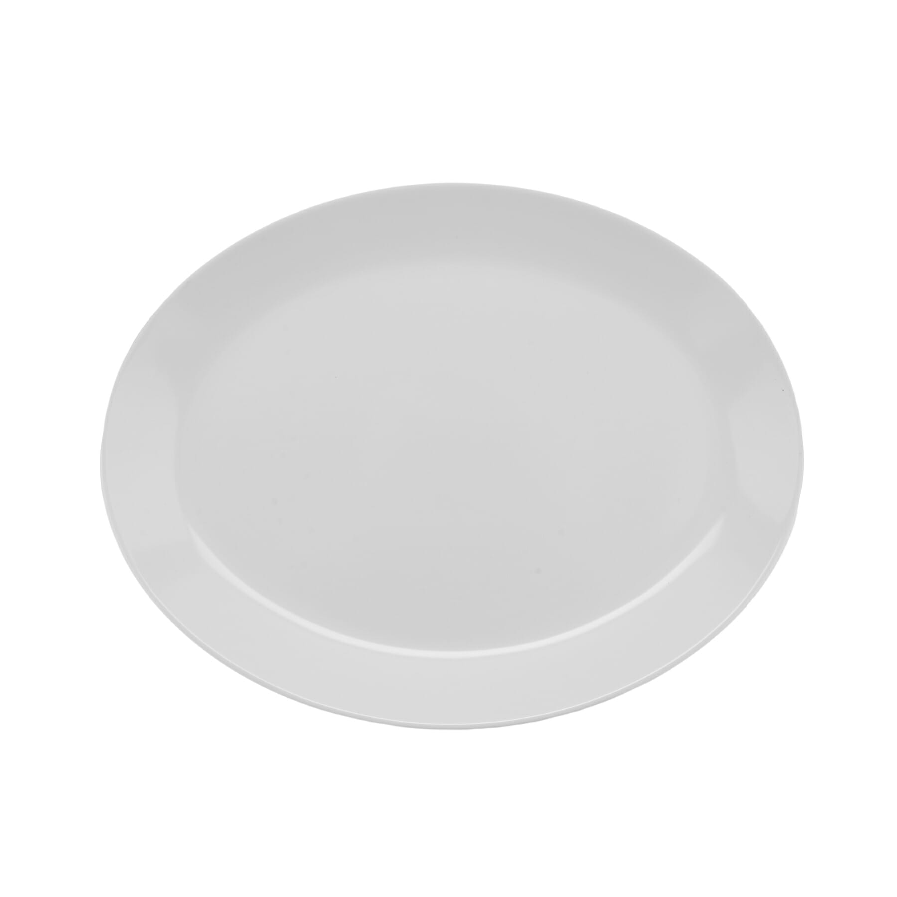 G.E.T. Enterprises OP-1300-AW Settlement 12" Oval American White Melamine Platter