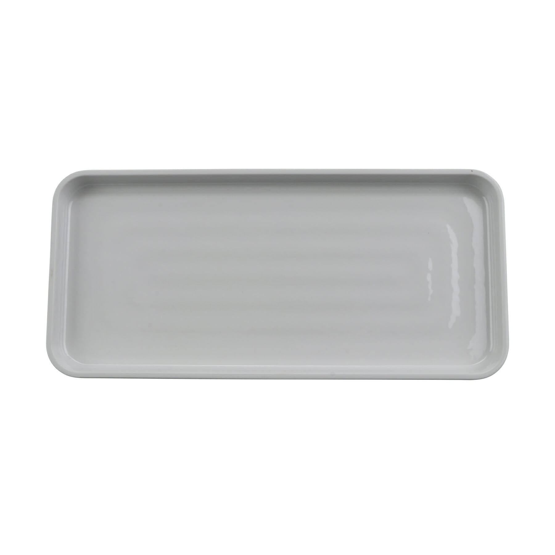 G.E.T. Enterprises RP-7-GRM/BKM Roca Matte 7" Round Gray Matte/Black Matte Melamine Plate