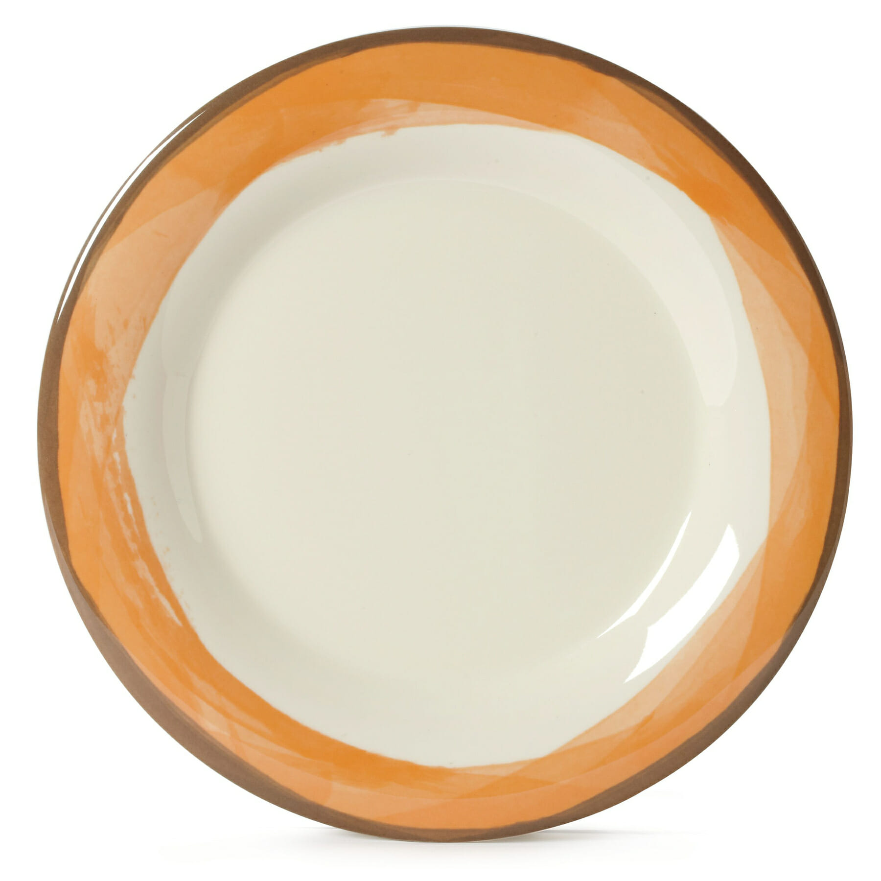 G.E.T. Enterprises WP-10-DI-KNO Kanello 10-9/16" Round Kanello Orange Melamine Plate