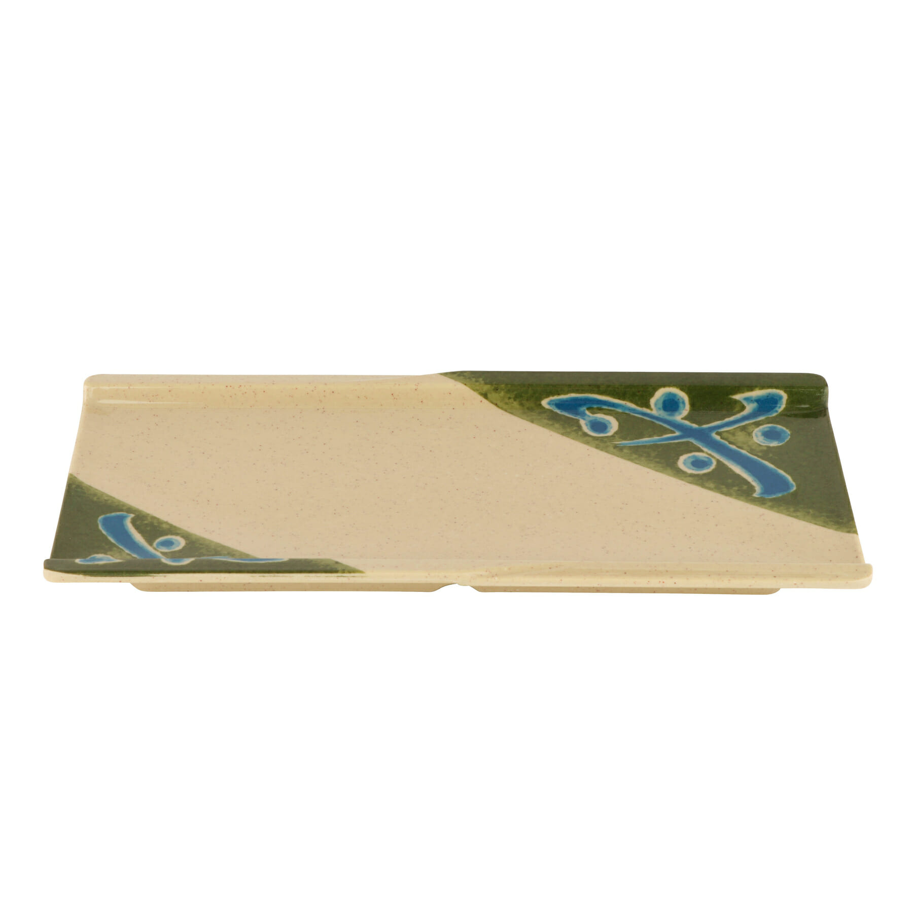 G.E.T. Enterprises 140-1-TD Traditional 9-5/16" Rectangle Patterned Melamine Plate