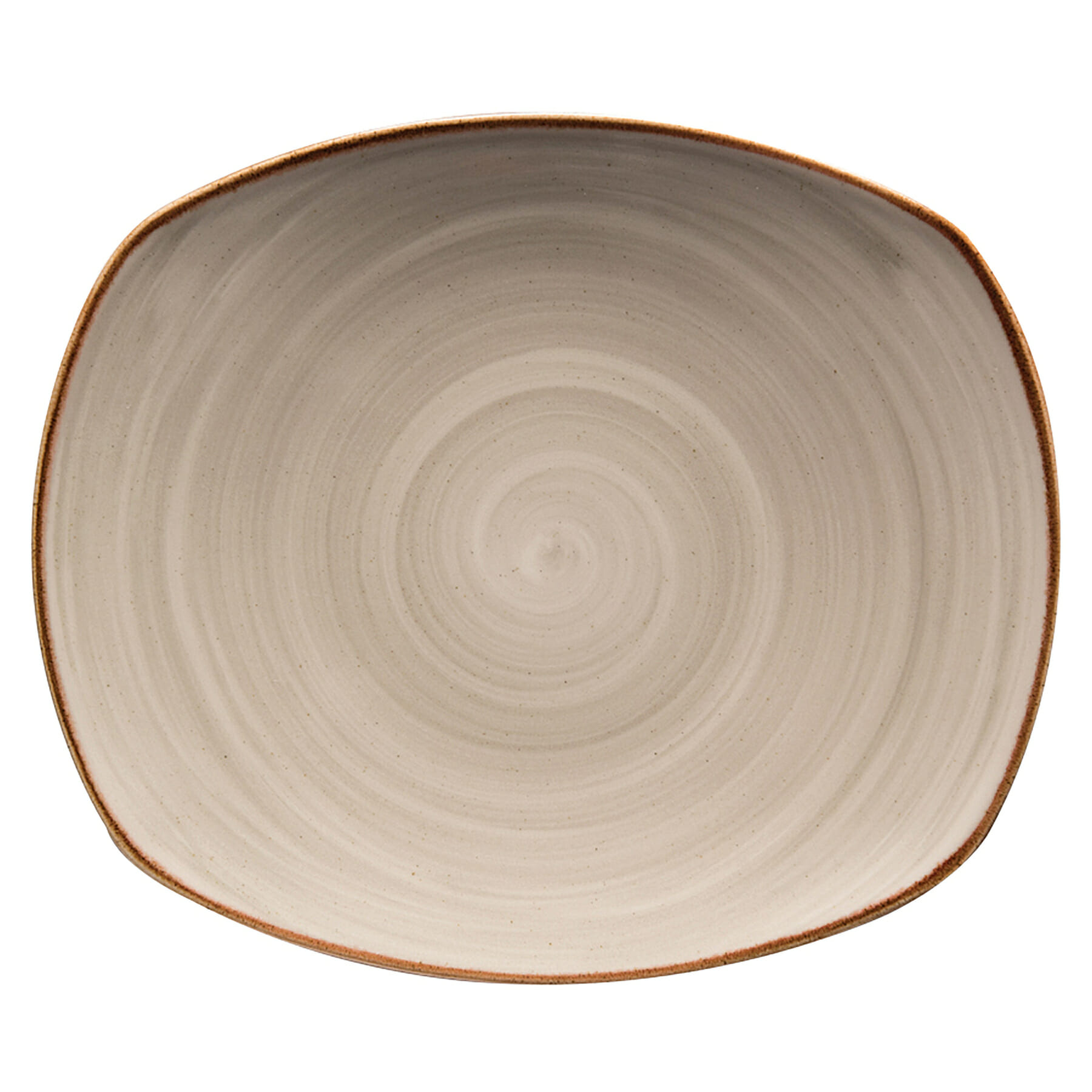 G.E.T. Enterprises PP1607722912 Corona Artisan Grey 11-13/16" Oval Gray Porcelain Plate