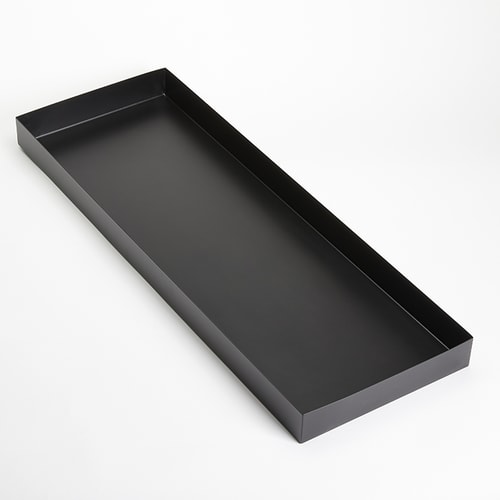 American Metalcraft MTB298 29-3/4" x 8-1/2" Black Metal Twilight Market Tray