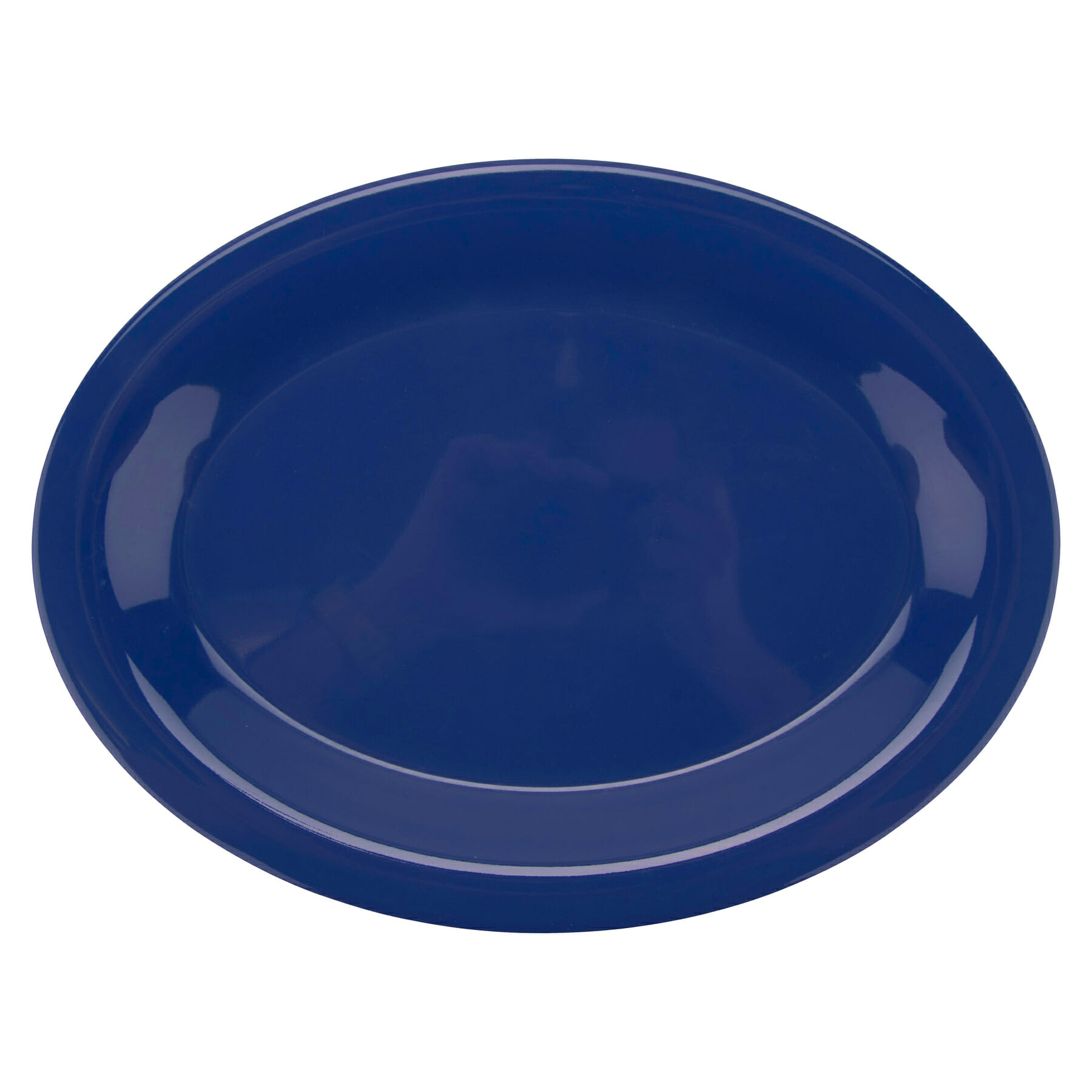 G.E.T. Enterprises OP-120-PB Diamond Mardi Gras 11-7/8" Oval Peacock Blue Melamine Platter