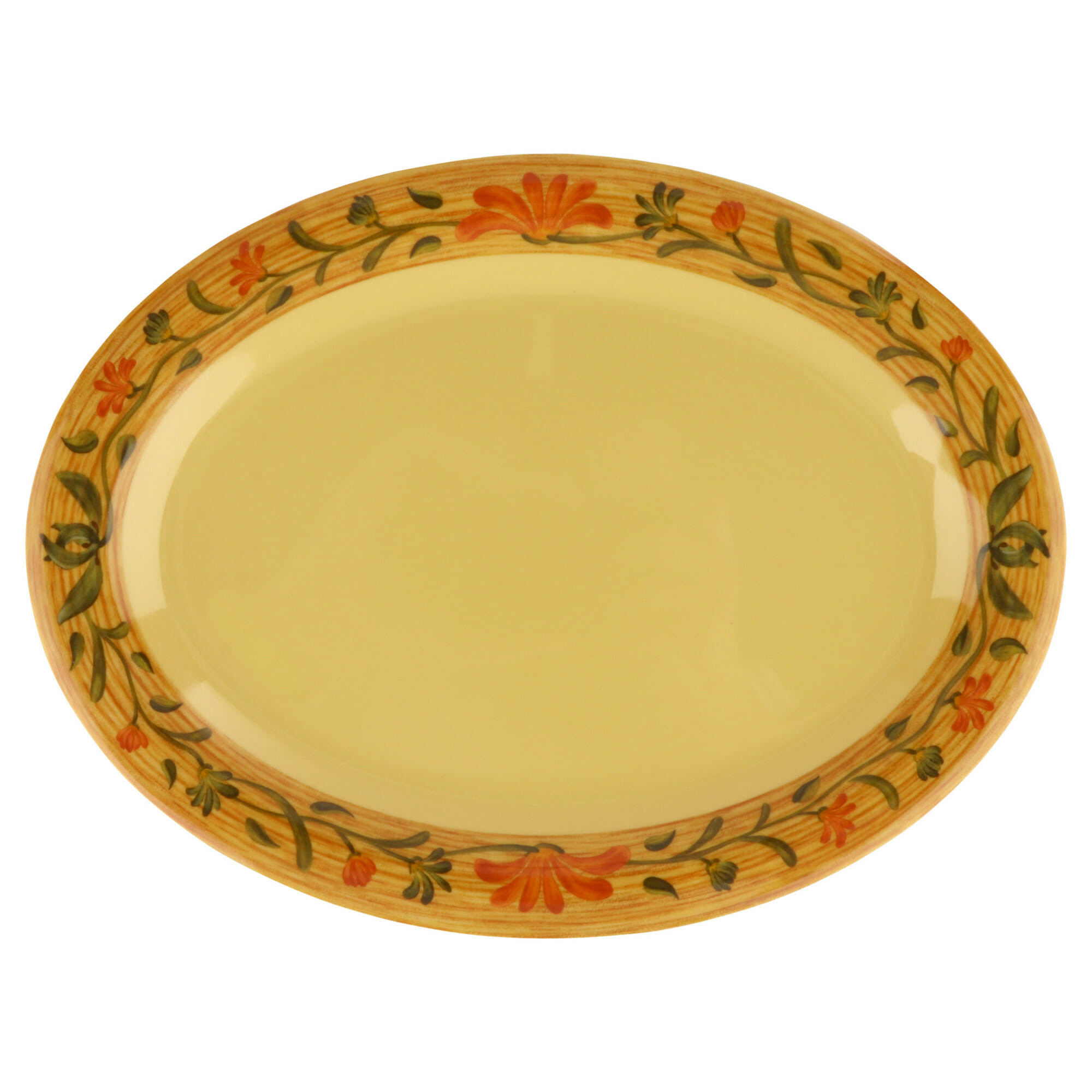 G.E.T. Enterprises OP-618-VN Venetian 16-1/8" Oval Patterned Melamine Platter