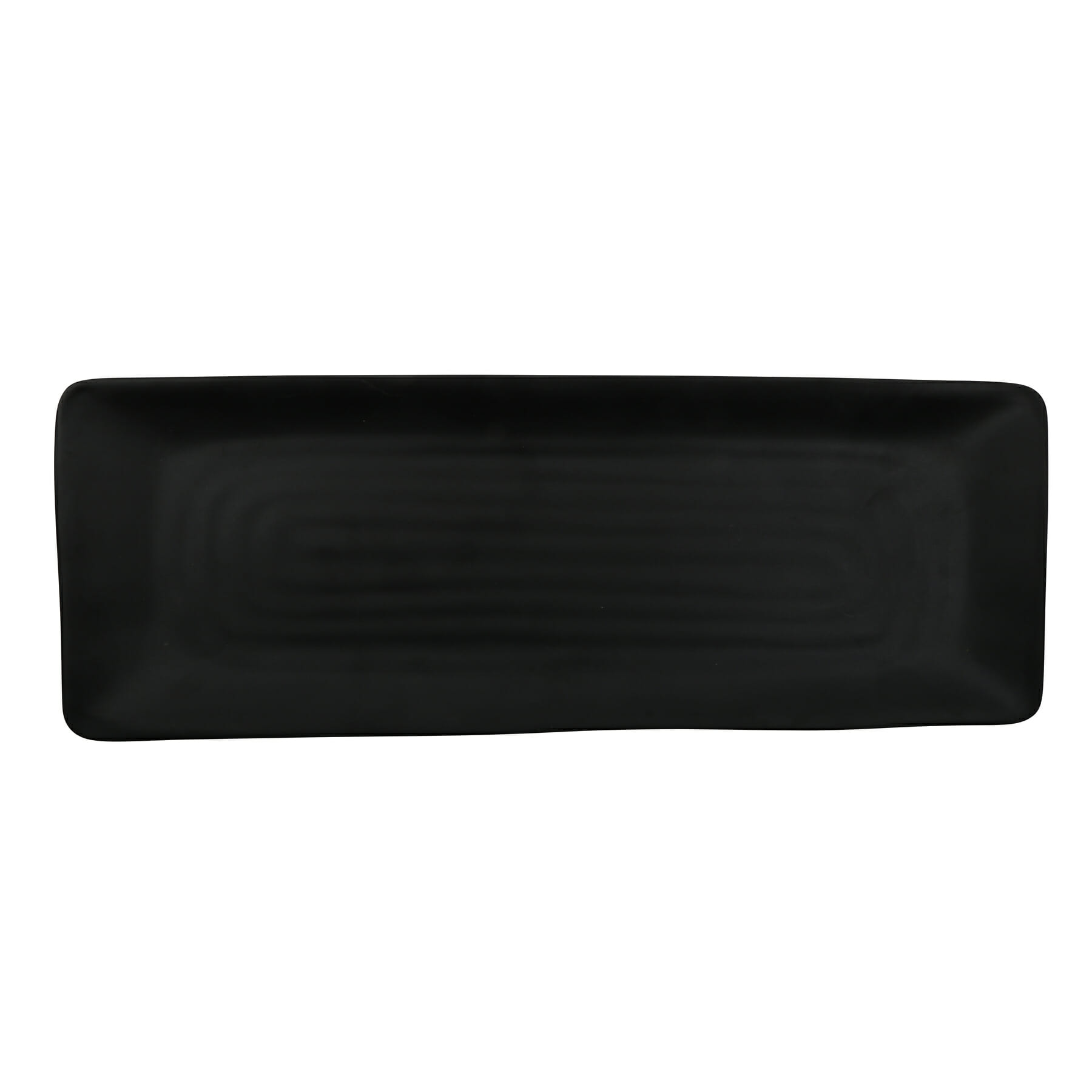 G.E.T. RP-1865-BK Nara 18" x 6-1/2" Rectangular Black Melamine Tray