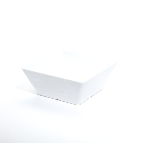 American Metalcraft FSWMEL94 125 oz. Square White Faux Slate Melamine Serving Bowl