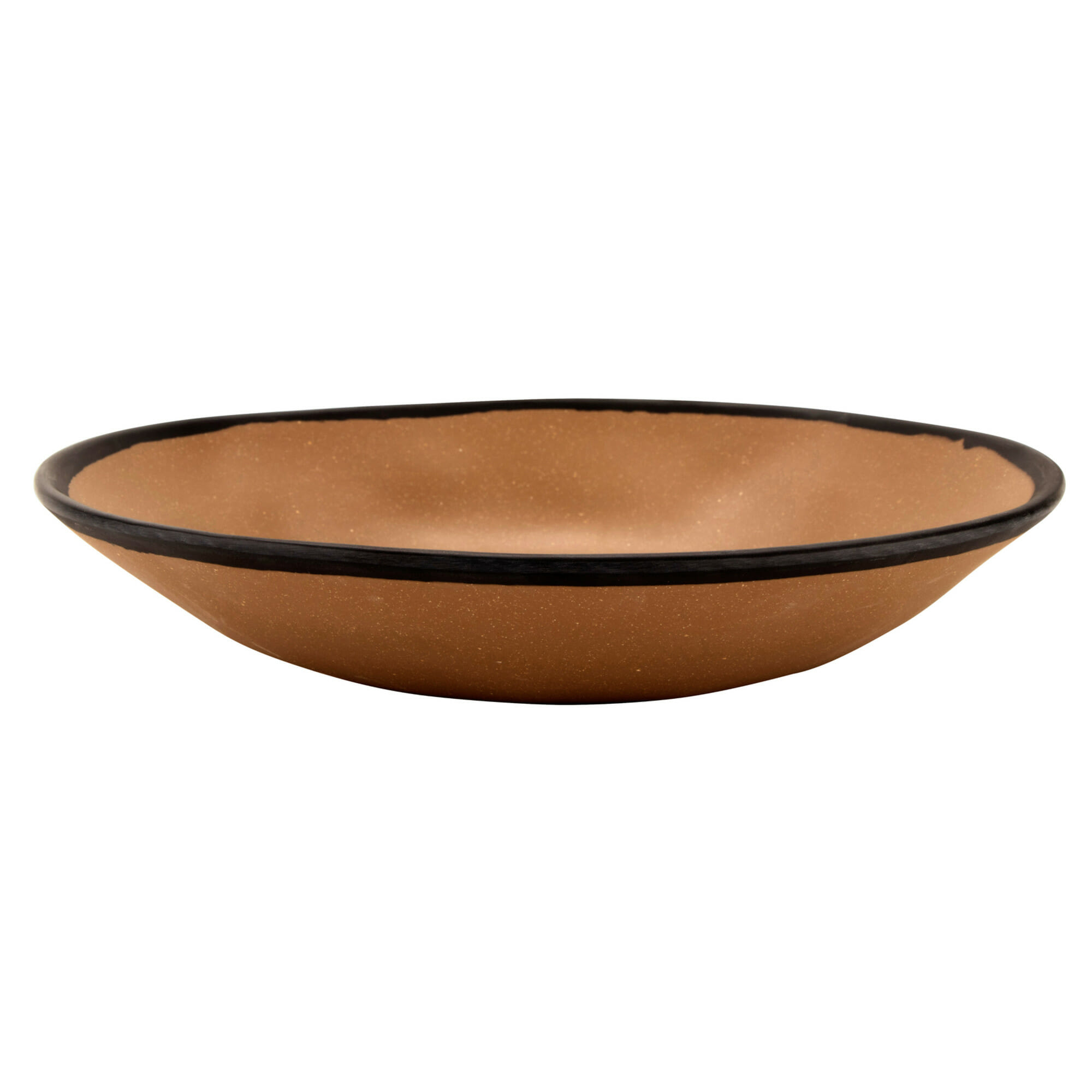 G.E.T. Enterprises B-420-TP Pottery Market Matte 40 oz. Round Speckled Taupe Melamine Bowl