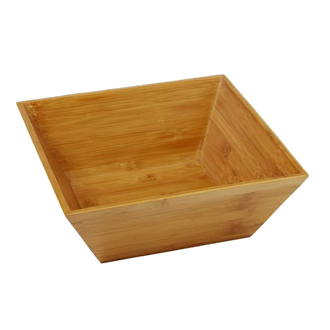 American Metalcraft BAM124 228 oz. Square Bamboo Bowl