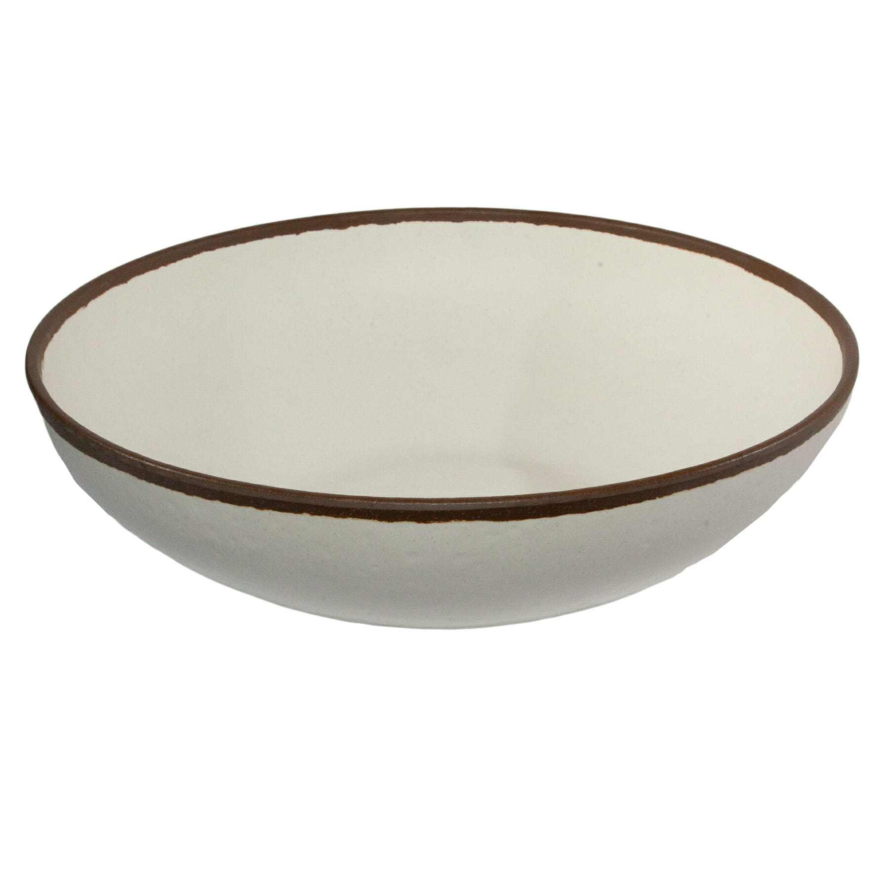 G.E.T. Enterprises B-350-CRM Pottery Market Glazed 10 Qt. Round Cream Melamine Bowl