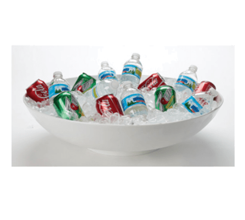 American Metalcraft MEL22 25 qt. Round White Melamine Mega Bowl