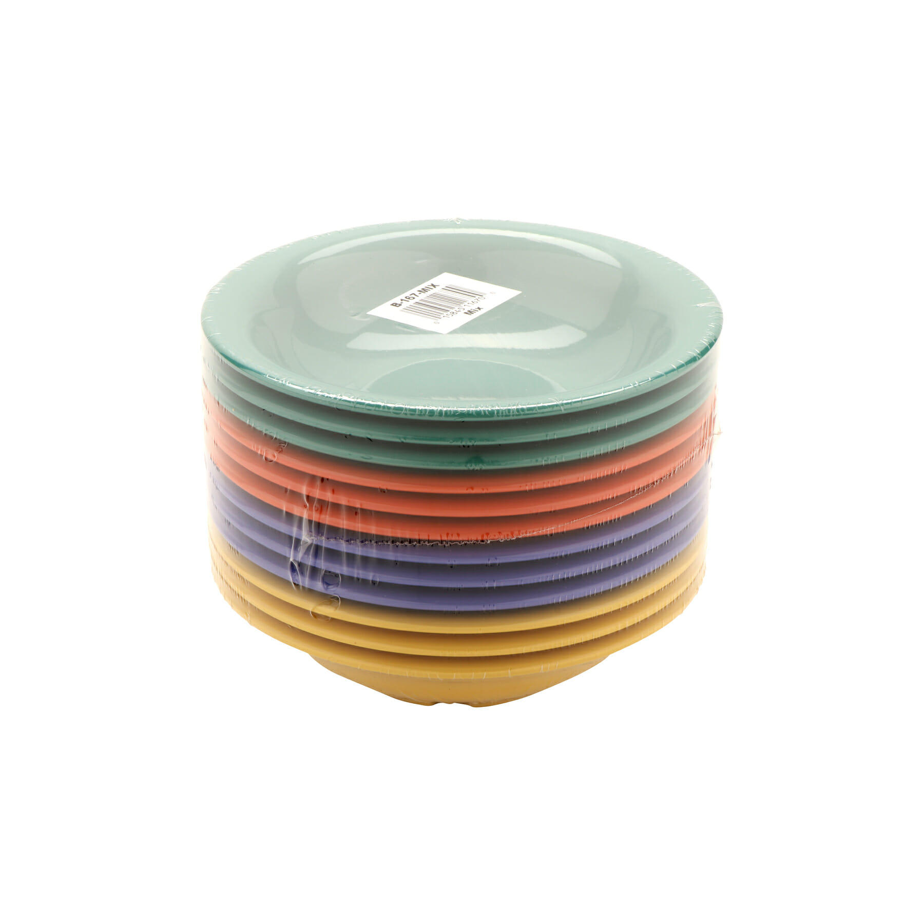 G.E.T. Enterprises B-167-MIX Diamond Mardi Gras 16 oz. Round Multi Color Melamine Bowl