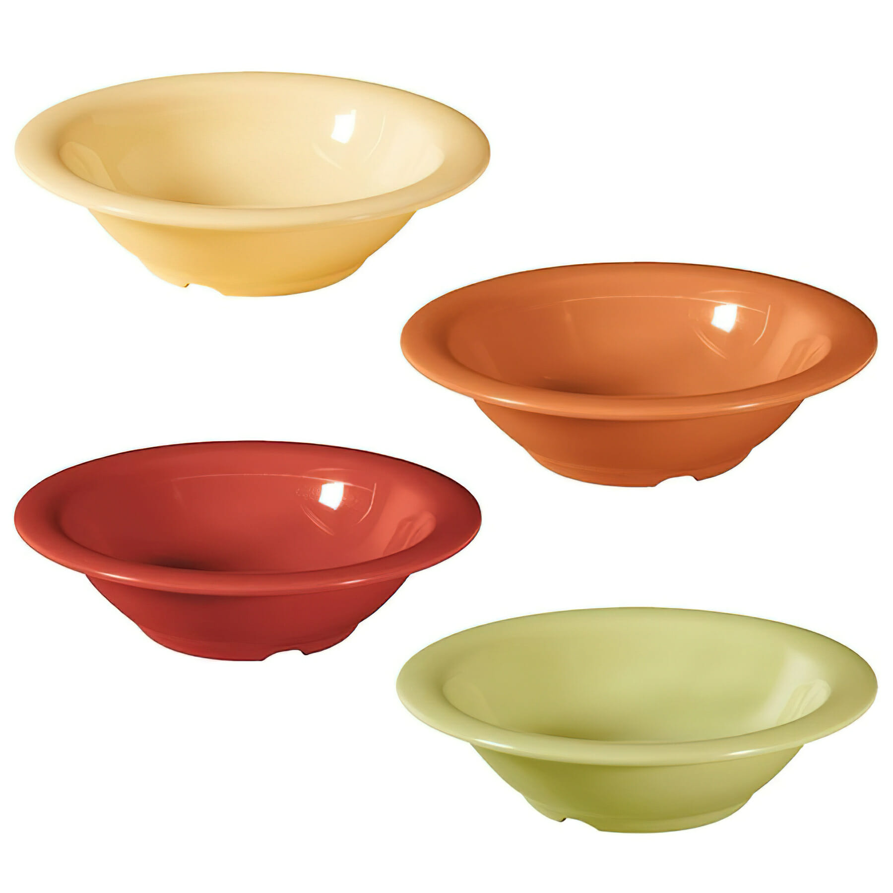 G.E.T. Enterprises SP-B-127-COMBO Diamond Harvest 12 oz. Round Combo Pack of 4 Harvest Colors Melamine Bowl