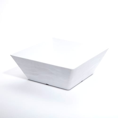 American Metalcraft FSWMEL117 208 oz. Square White Faux Slate Melamine Serving Bowl