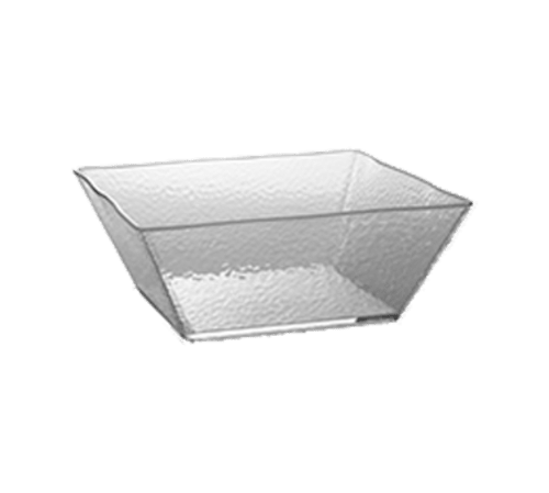 American Metalcraft CRGSQ117 228 oz. Square Clear Styrene Rain Bowl