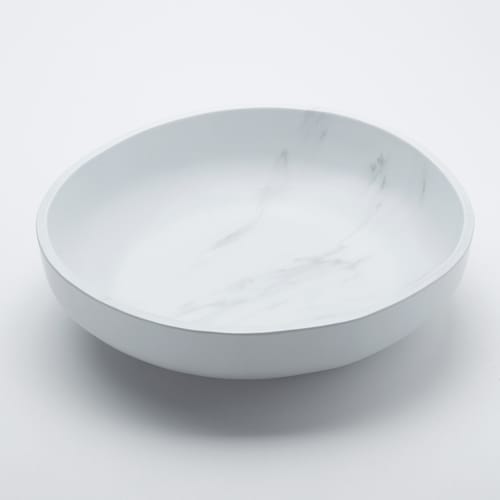 American Metalcraft MWB14 235 oz White Marble Melamine Bowl