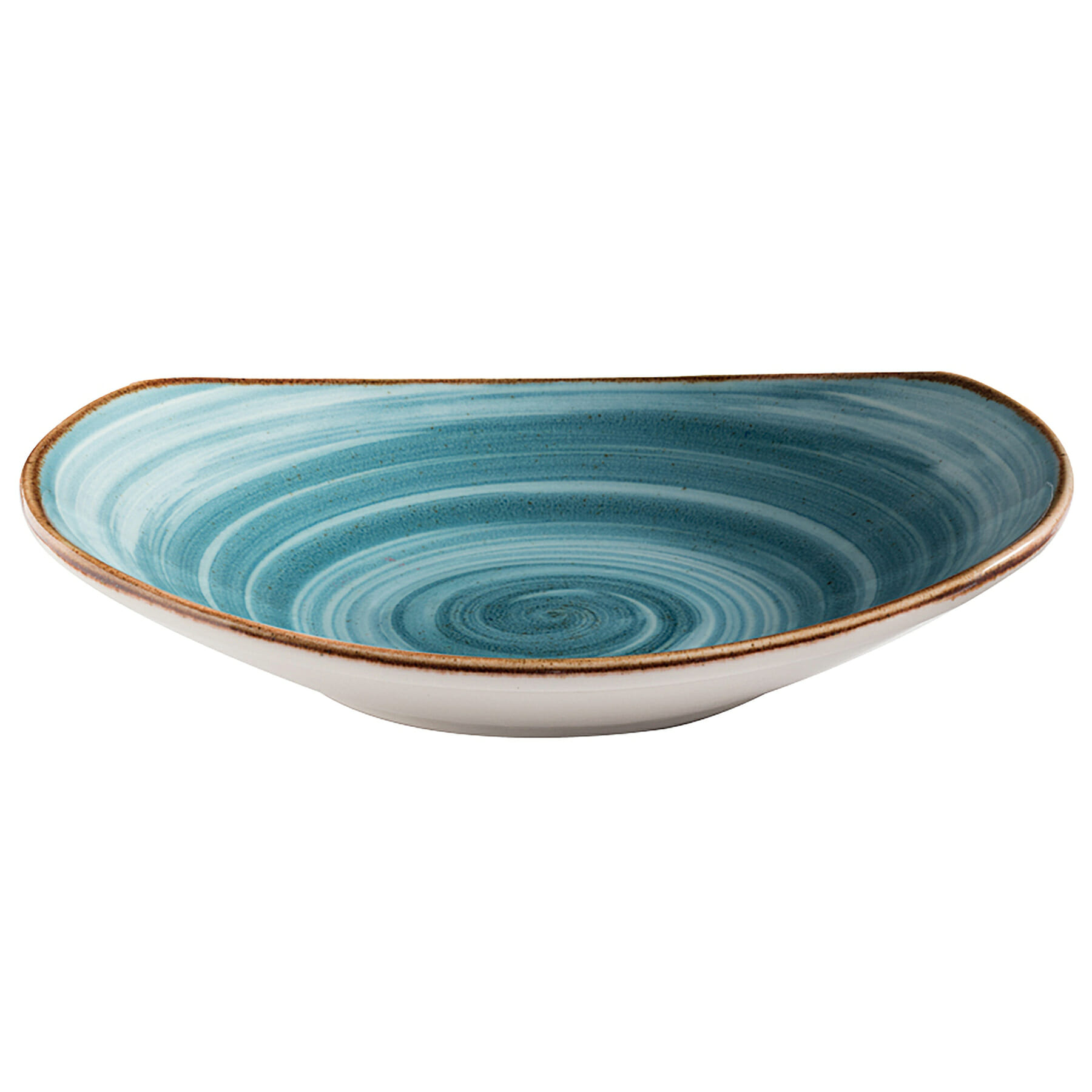 G.E.T. Enterprises PP1604723812 Corona Artisan Blue 34.3 oz. Round Blue Porcelain Bowl