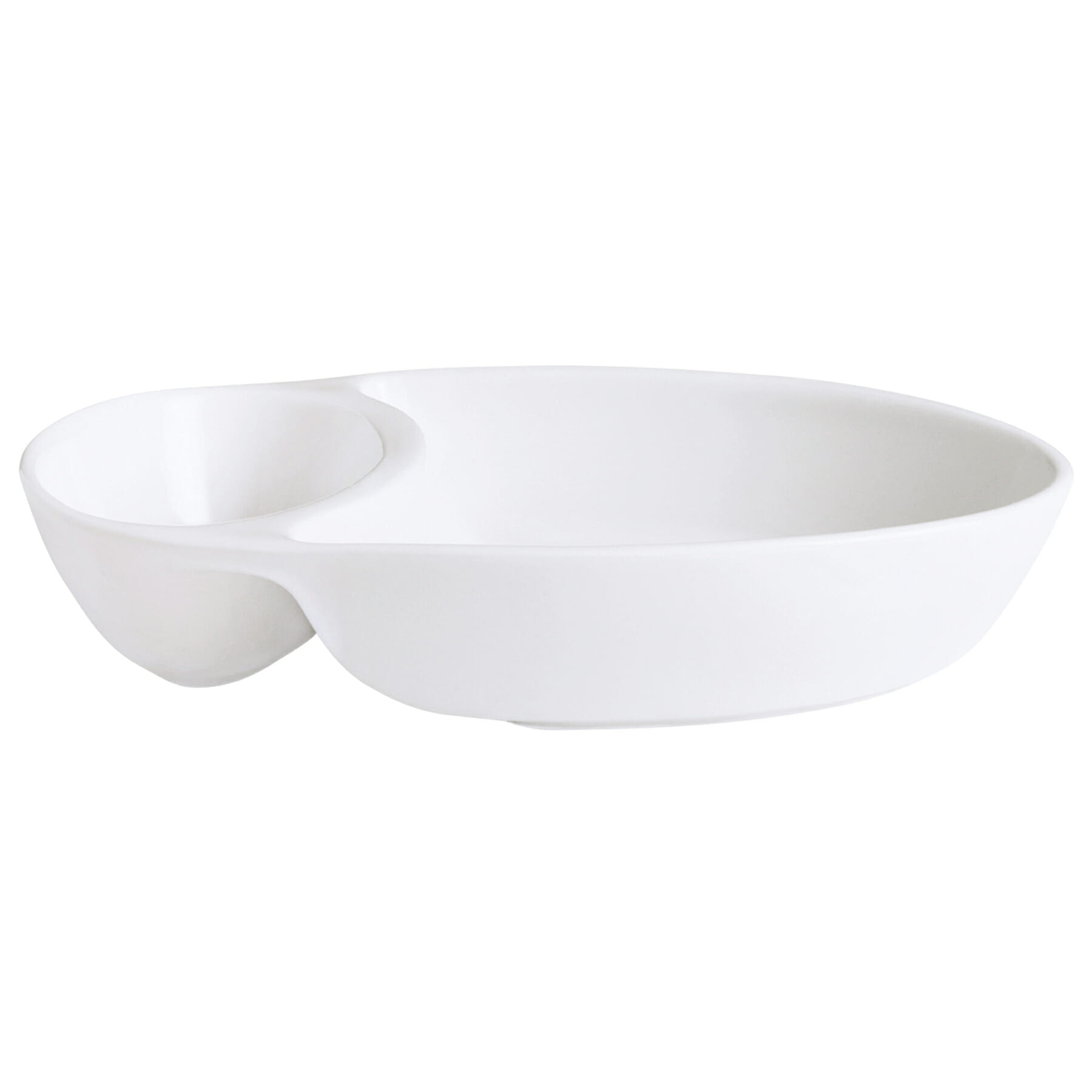 G.E.T. Enterprises PA1101439712 Corona Actualite 16.9 oz. Oval Bright White Porcelain Tray